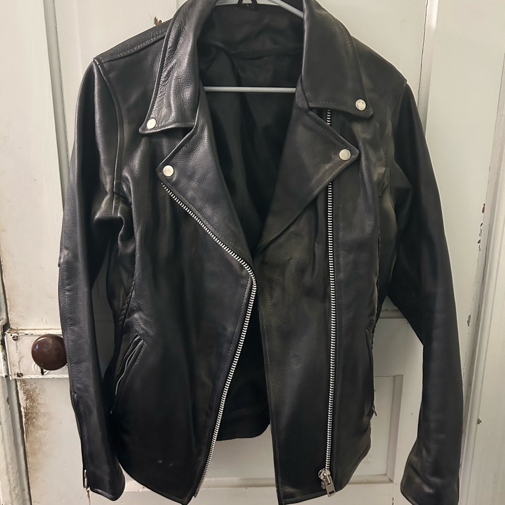 Black Leather Biker Jacket